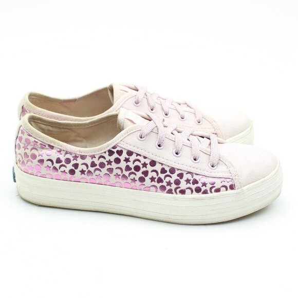 Keds Pink Metallic Moon and Stars Low Top Sneakers - Picture 9 of 11